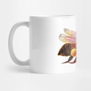 A flying honey bee carrying pollen sacs Mug